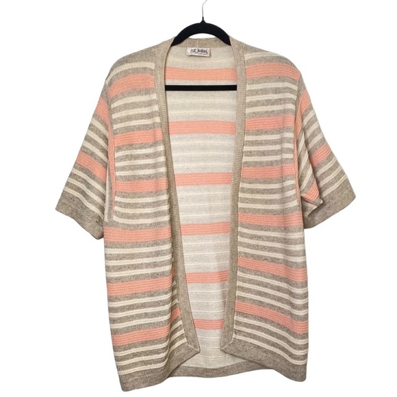 St. John Sweaters - St. John Stripe Knit Open Front Cardigan Sweater